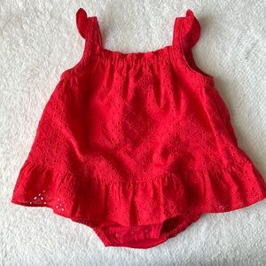 Janie and Jack red eyelet dress size 3-6 months